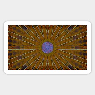 Abstract blue sun Sticker